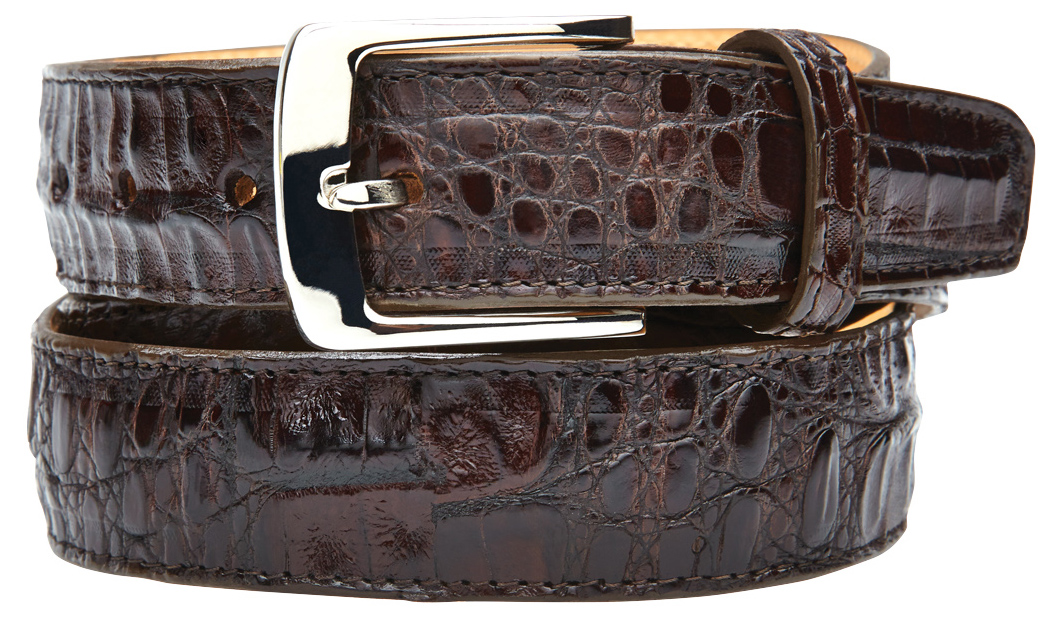 Belvedere 1999 Brown All-Over Genuine Hornback Crocodile Belt