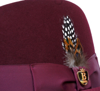 Bruno Capelo Burgundy Australian Wool Godfather Dress Hat