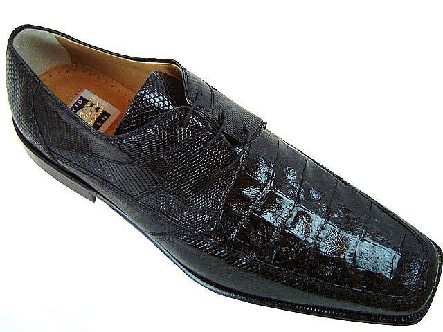 David Eden Turlock Black Hornback Crocodile/Lizard Shoes - $249.90 ...
