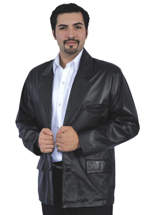 Los Altos Black Genuine Lamb skin Blazer Jacket CH071605