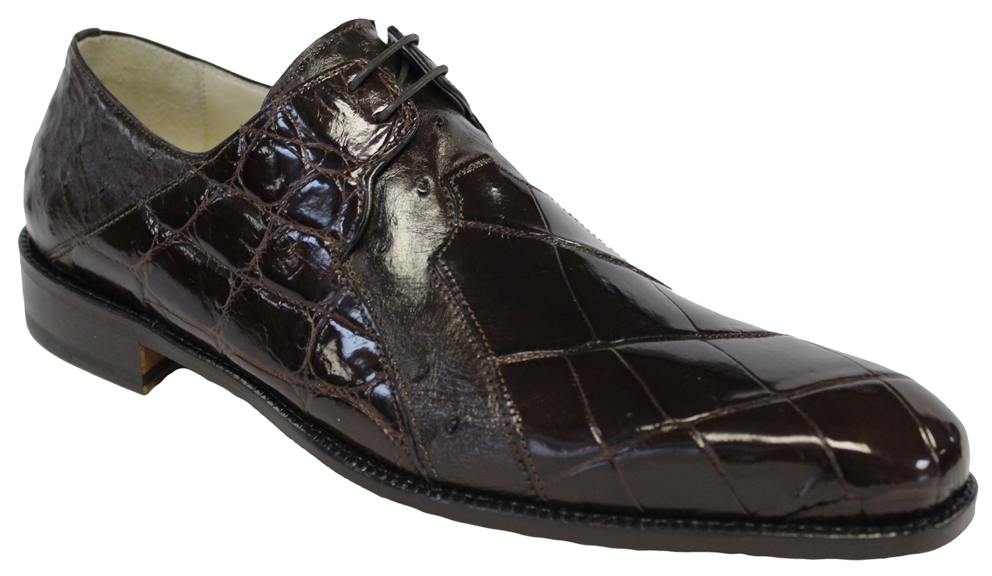 Fennix Italy 3425 Chocolate Brown Genuine Alligator / Ostrich Shoes ...