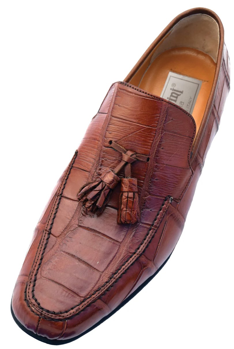 Ferrini Cognac Genuine Alligator Dress Shoes F3918