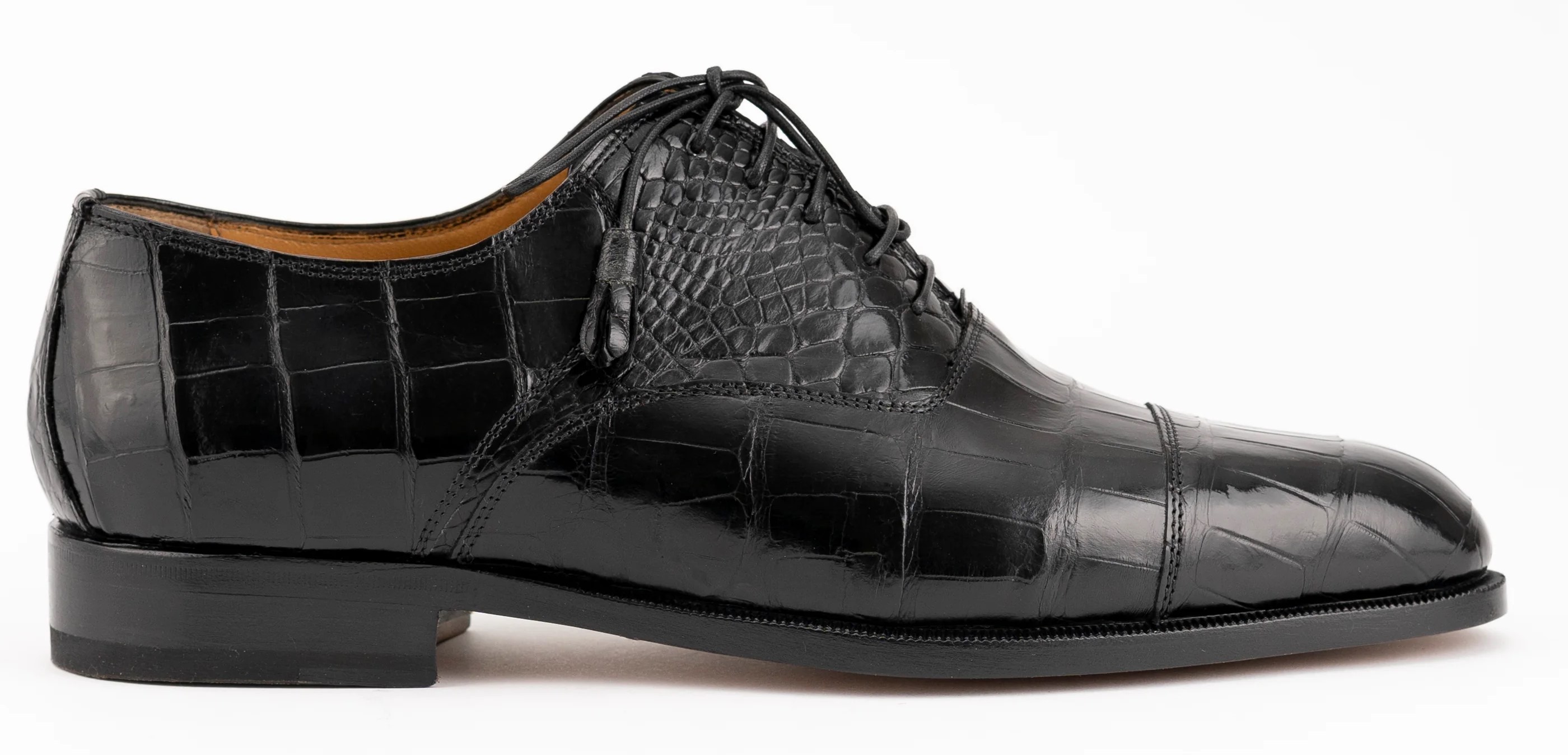 Ferrini Black Genuine Alligator Leather Dress Shoes F4234BL