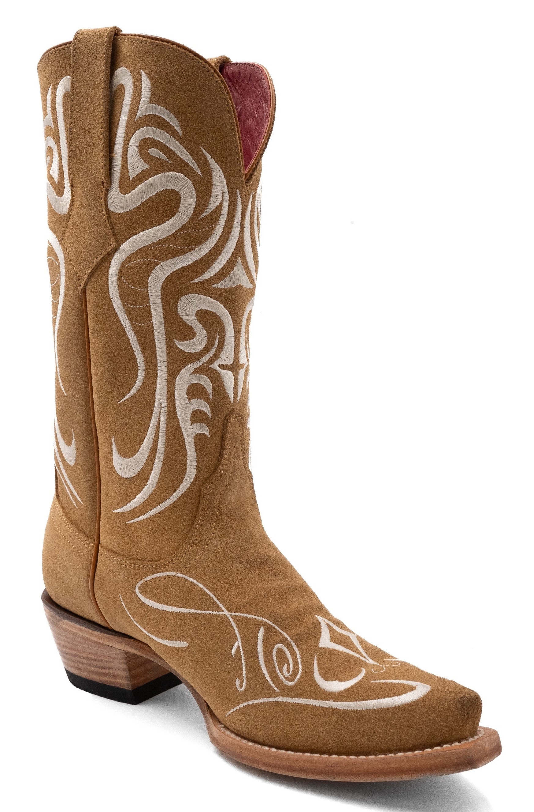 Ferrini Ladies "Belle" Sand Full Grain Leather Snipped Toe Cowgirl Boots 80961-30