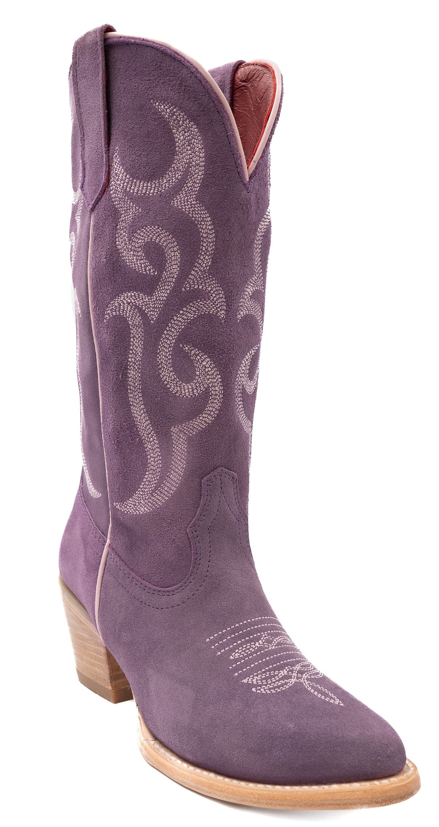 Ferrini Ladies "Quinn" Lilac Full Grain Leather Snipped Toe Cowgirl Shoes 84861-44