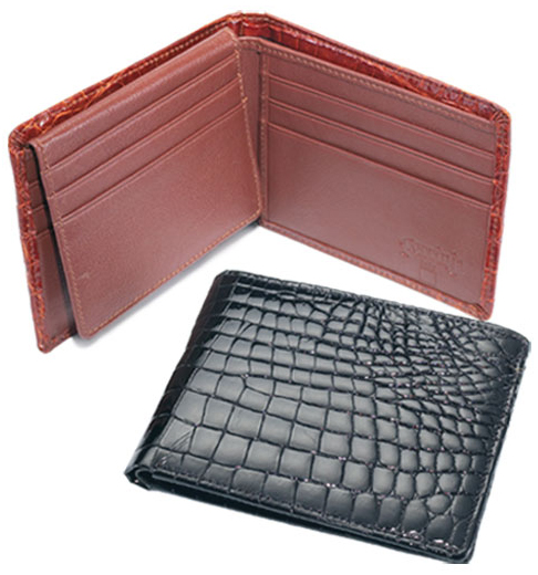 Real Leather Wallets → Men's Exotic Skin Wallets Genuine Leather