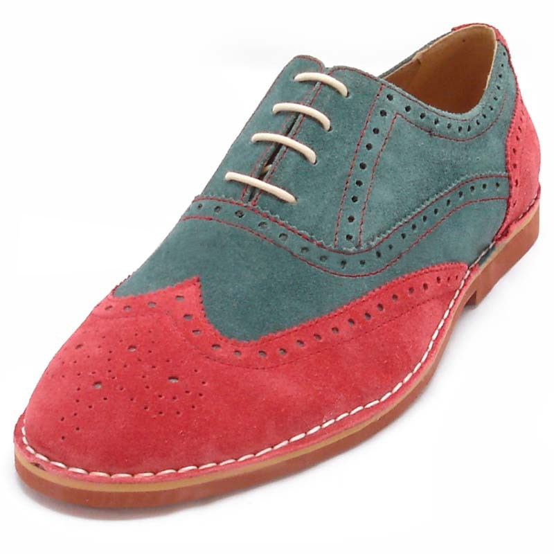 Encore By Fiesso Red / Green Genuine Leather Shoes FI9045