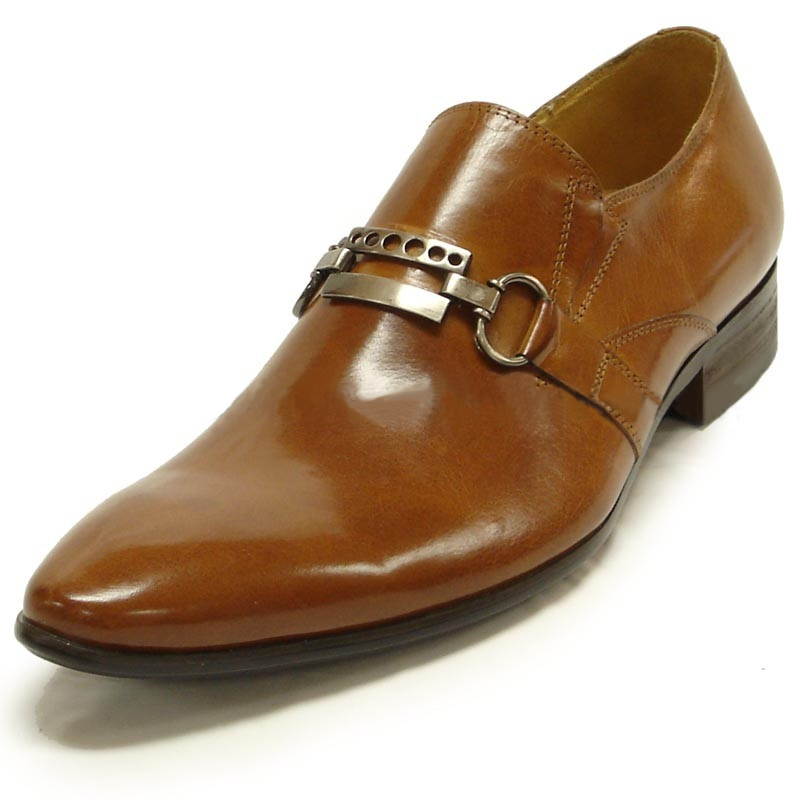 Encore By Fiesso Tan Leather Loafer Shoes With Bracelet FI3045