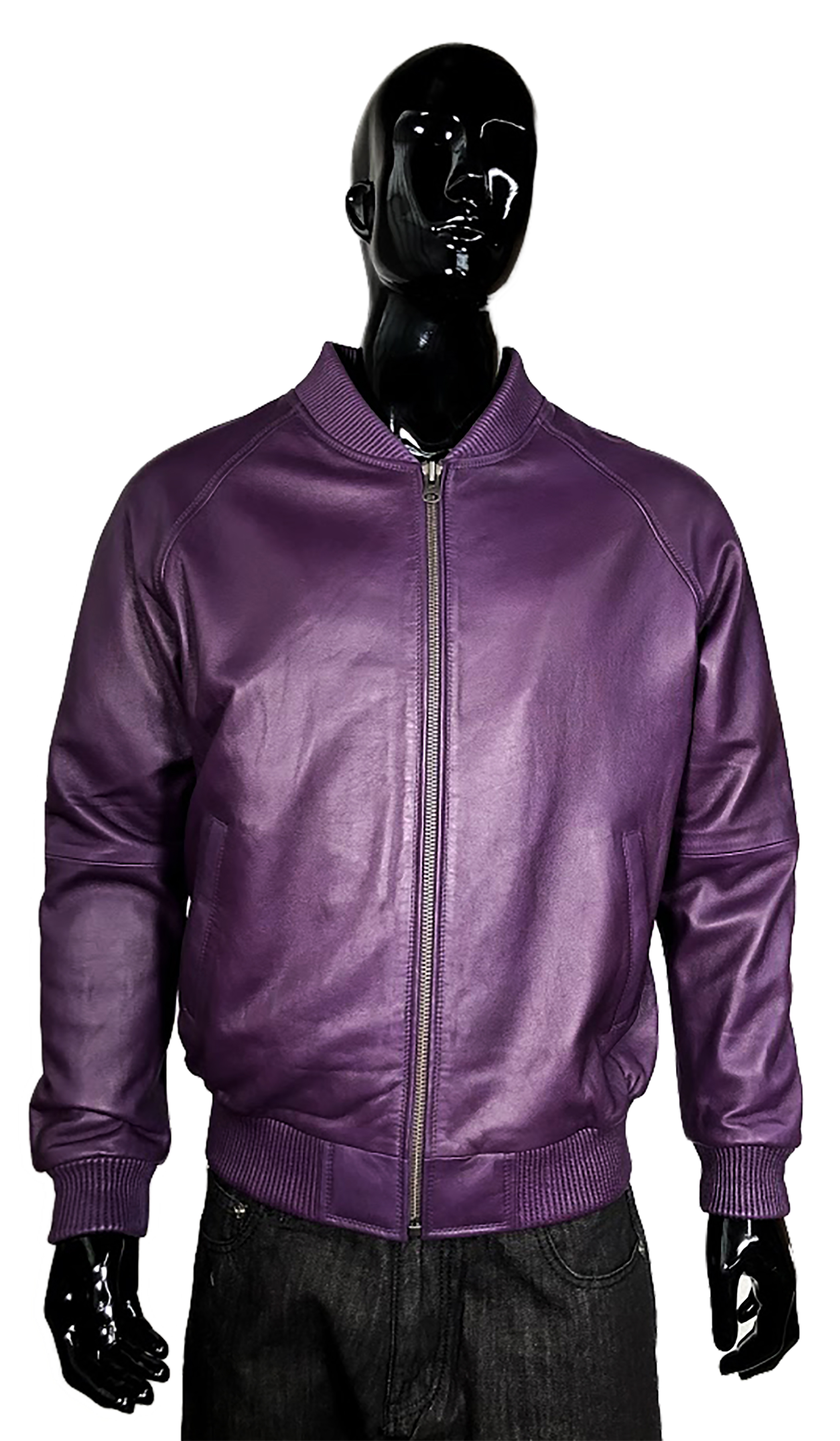 Inhalere Profit Ferie G-Gator Purple Genuine Lambskin Leather Baseball Varsity Bomber Jacket  1051. - $349.90 :: Upscale Menswear - UpscaleMenswear.com