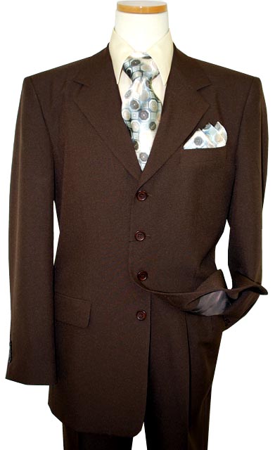 Gianni Vironi Solid Brown Super 100's 100% Fine Polyester Suit 2005 ...