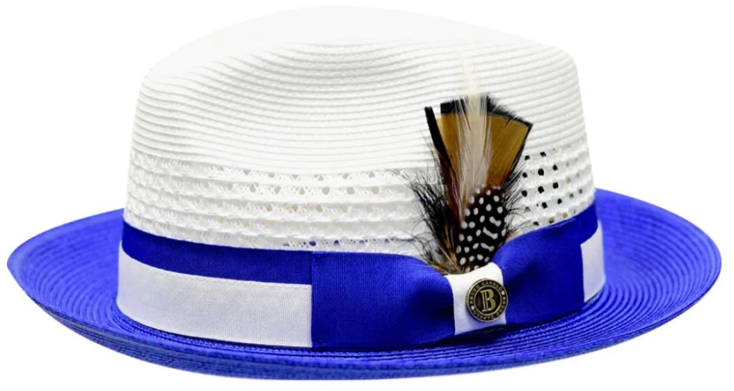 Bruno Capelo White Fedora Straw Dress Hat BC-501 - $49.98 :: Upscale  Menswear 