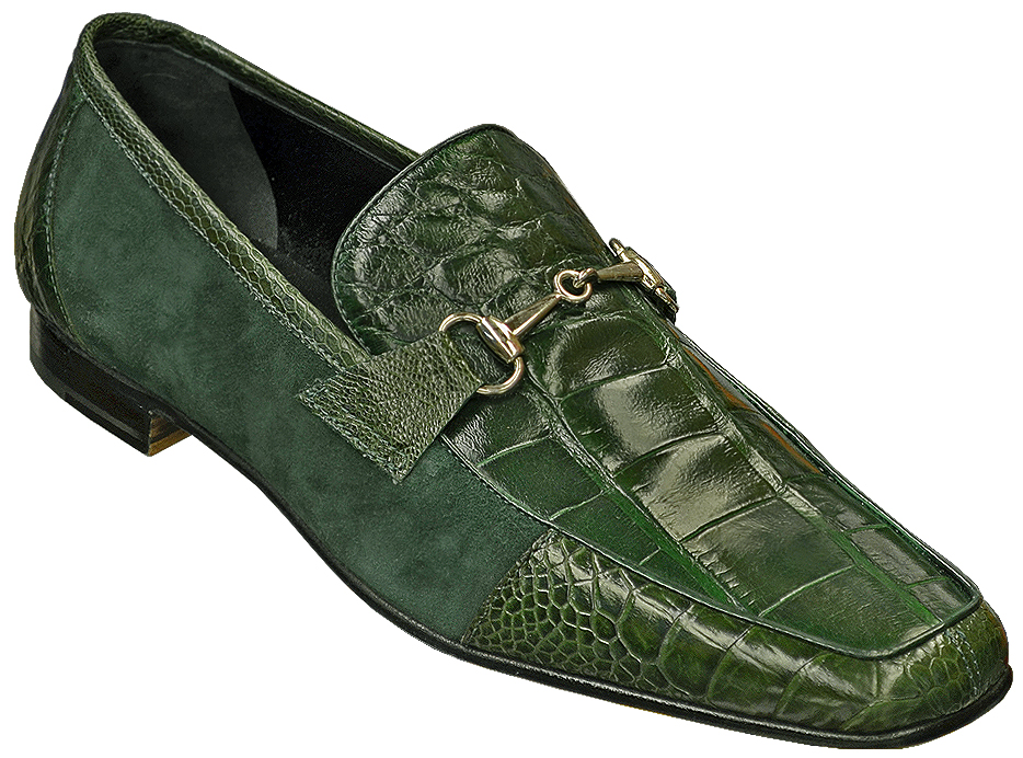 Mauri Launch 9234 Forest Green Genuine Alligator / Ostrich Leg / Suede ...