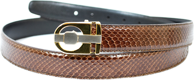 Giorgio Brutini Brown Genuine Snake Skin Leather Belt GB-121 - $29.90 ...