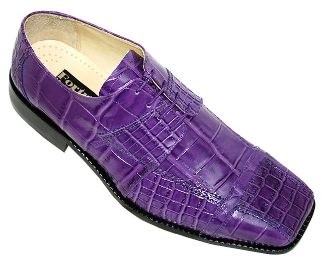 Liberty Purple Alligator Print Shoes #517 - $69.90 :: Upscale Menswear ...