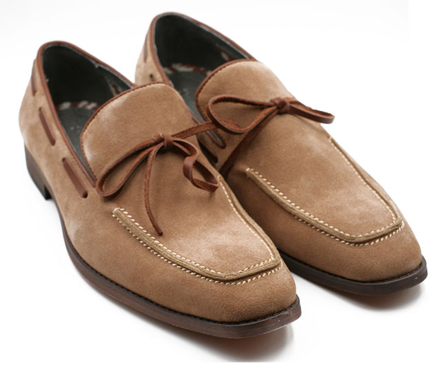 Steve Harvey "Victorio" Tan Genuine Suede Loafer Shoes With Tassel Laces