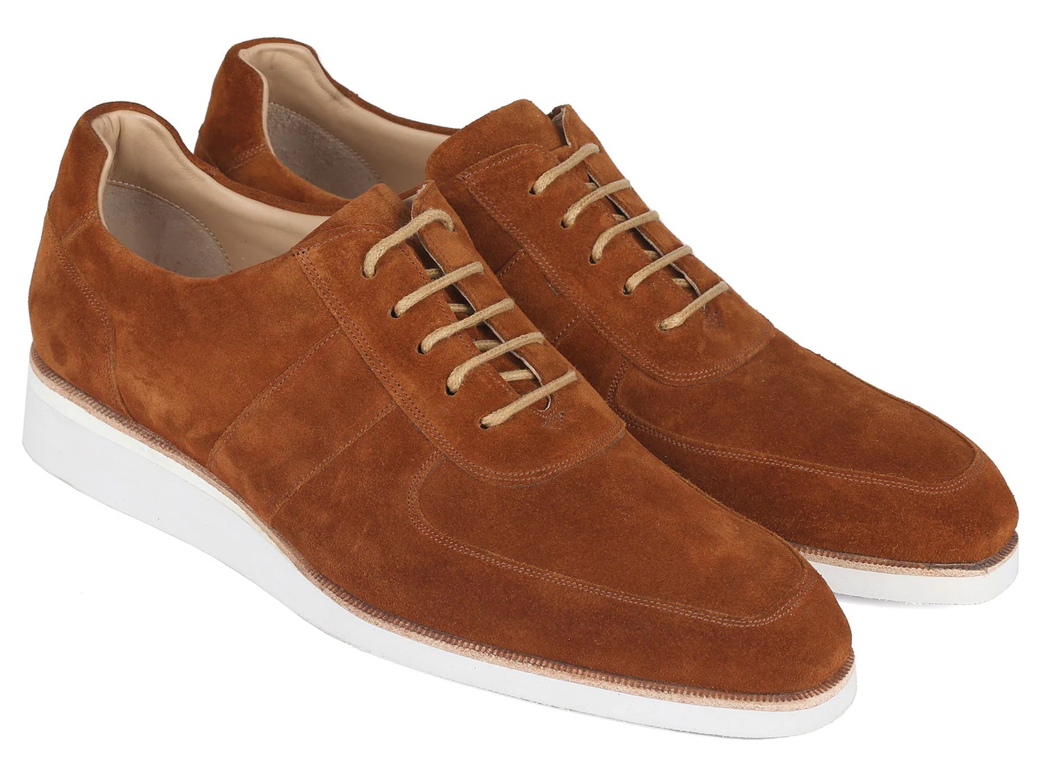 Paul Parkman Camel Genuine Suede Men's Oxford Casual Shoes 192-SD-CML