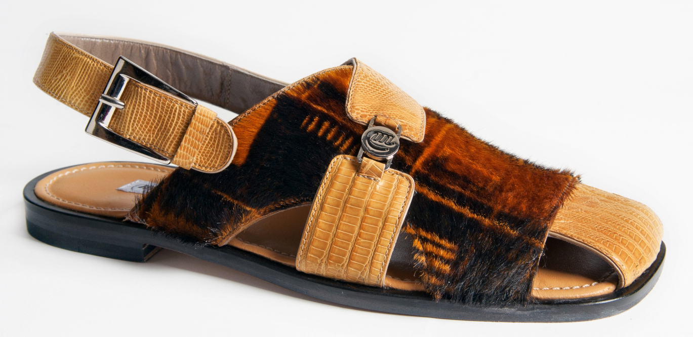 Mauri "1615/1" Light Rust Genuine Tejus / Pony Sandals.