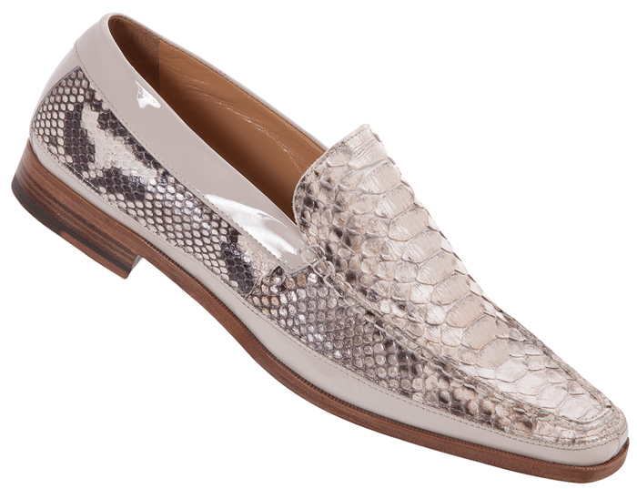 Mauri 3705 Cream / Maculated Brown Genuine Python / Patent Leather ...