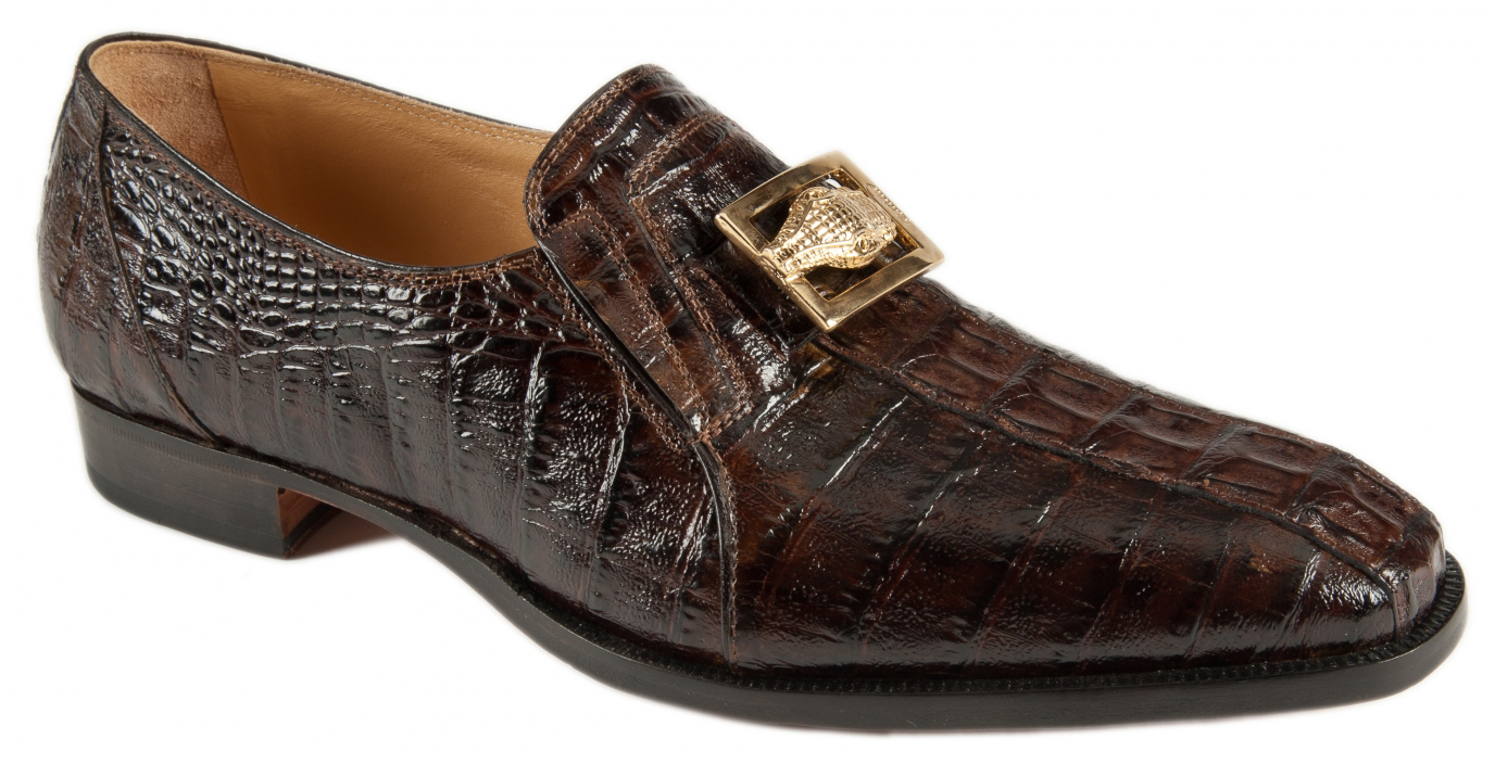 Mauri 4739/1 Brown Genuine Hornback / Calf Printed Hornback Loafer Shoes.
