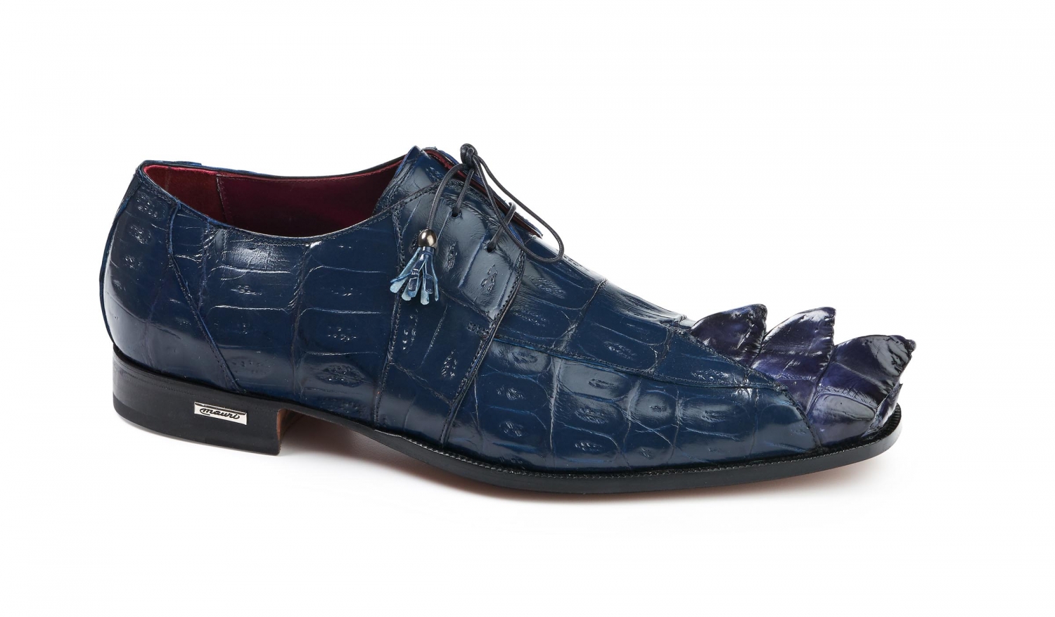 Mauri "Predator" 4910 Wonder Blue Genuine Hornback / Baby Crocodile Dress Shoes