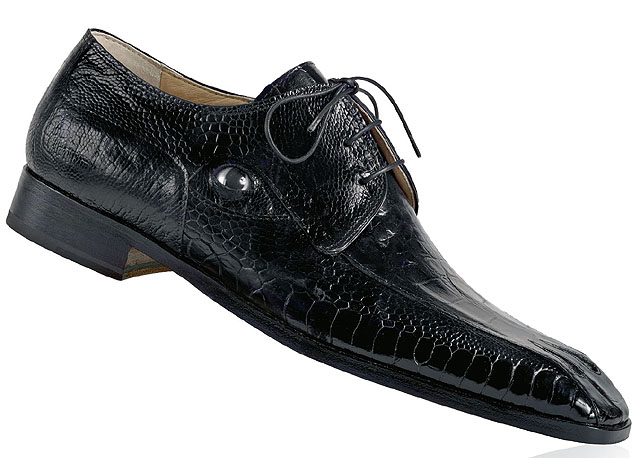 Mauri Predator 2973 Black Genuine Alligator/Ostrich Shoes With Eyes ...