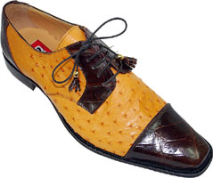 Mauri Sport Rust / Buttercup Genuine Alligator / Ostrich Shoes M594 ...