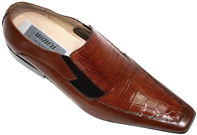 Mauri 0216 Cognac Genuine Alligator Loafer Shoes