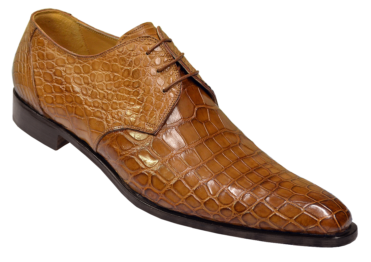 Mauri 2500 Brandy Genuine All-Over Alligator Hand Painted Shoes
