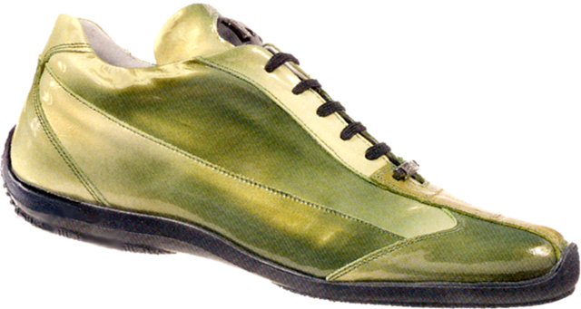 Mauri "Bang!" 8812 Khaki / Multigreen Baby Crocodile / Patent Leather Sneakers