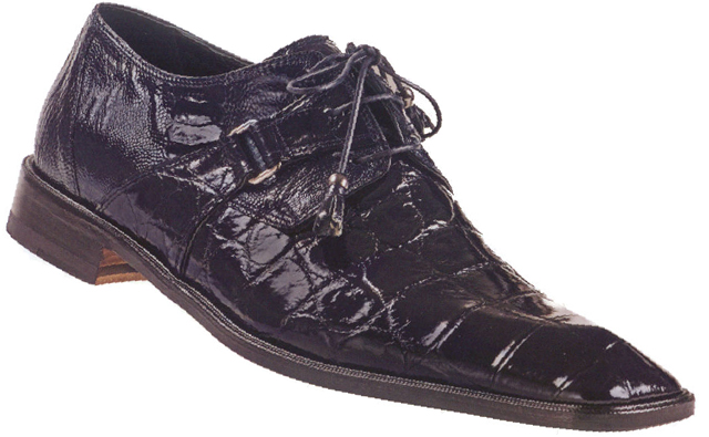 Mauri "Limo" 2223 Blue Genuine Ostrich Leg / Genuine Alligator Shoes