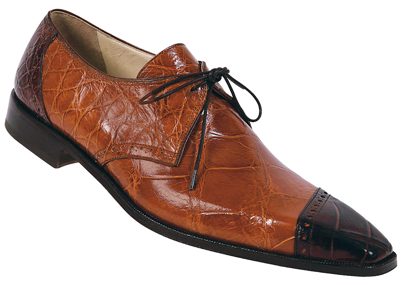 Mauri "Pelican" 1075 Rust / Cognac Genuine All-Over Alligator Shoes