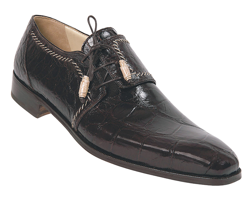 Mauri "Riva" 4367 Dark Brown All-Over Genuine Alligator Shoes