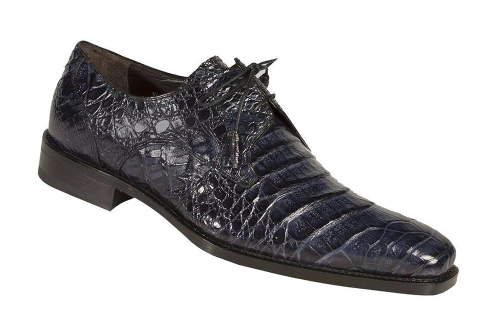 Monk strap shoe Mezlan 4312 genuine navy blue crocodile