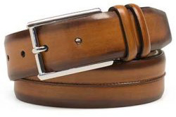 Honey ostrich belt - Luxury custom-made belts