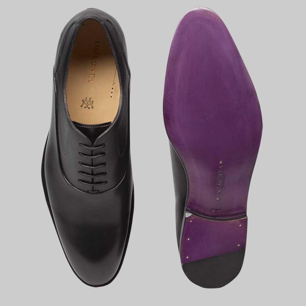 Mezlan G107 Black Genuine Calfskin Plain Toe Oxford Shoes. - $316.90 ...
