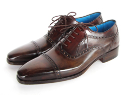 Brown hand painted dress shoes