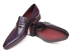 purple loafer shoe