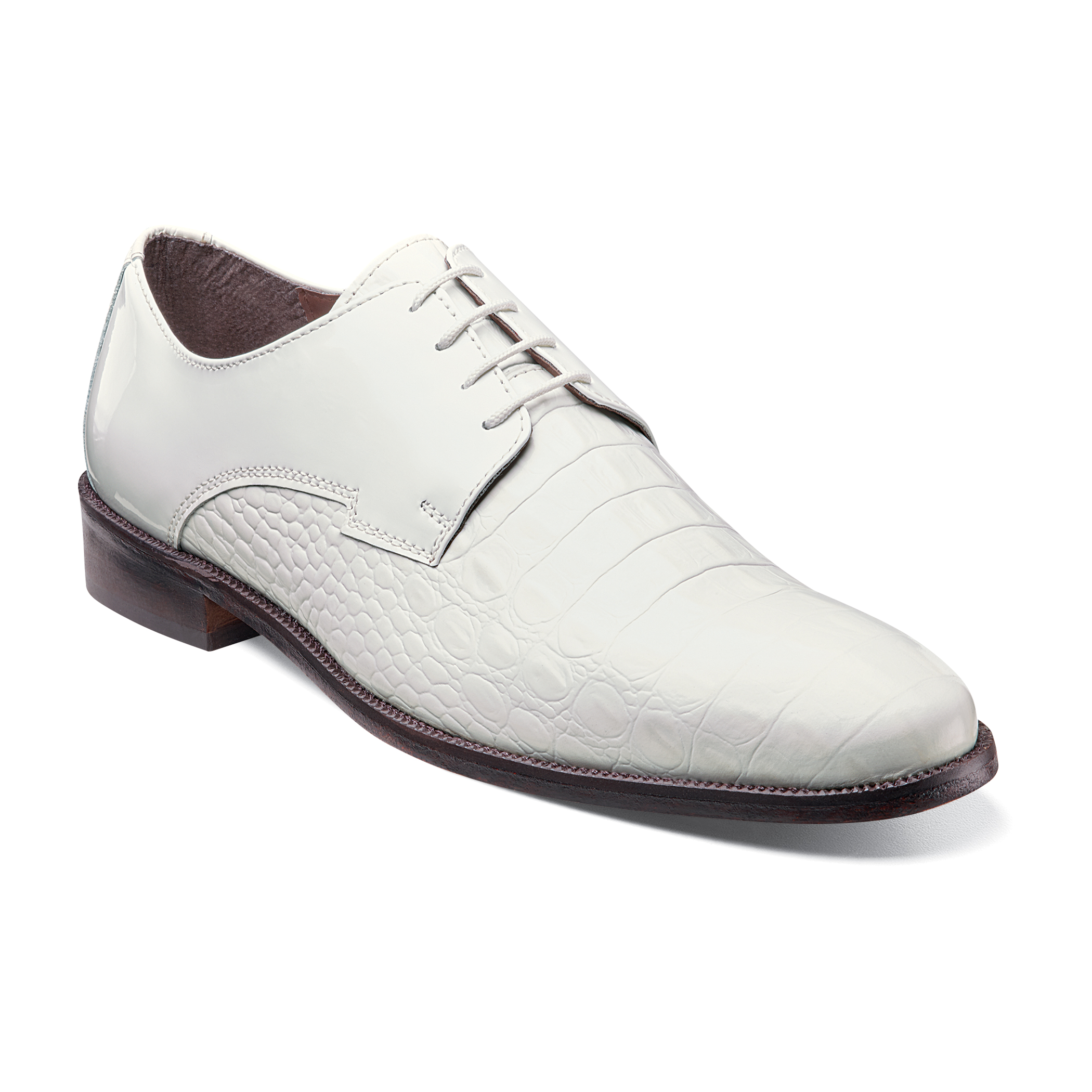 Stacy Adams Florio White Hornback Print Leather Shoes 24935 - $84.90 ...