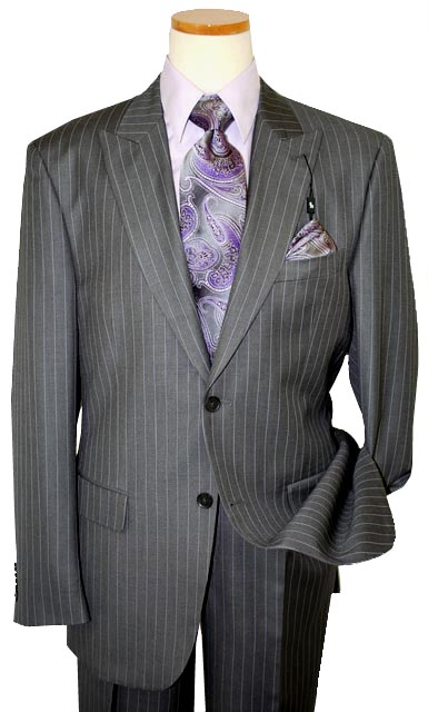 Steve Harvey Classic Collection Grey/Lavender Super 120's Suit 6708 ...