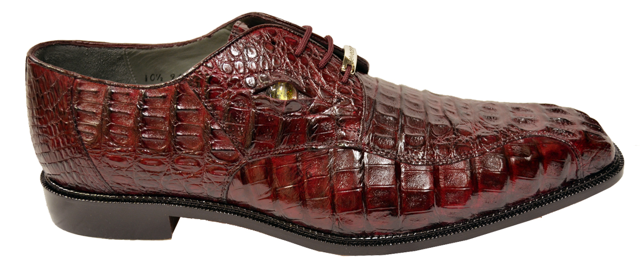 Belvedere T-Rex Burgundy All-Over Genuine Hornback Crocodile Shoes With  Eyes - $799.90 :: Upscale Menswear 