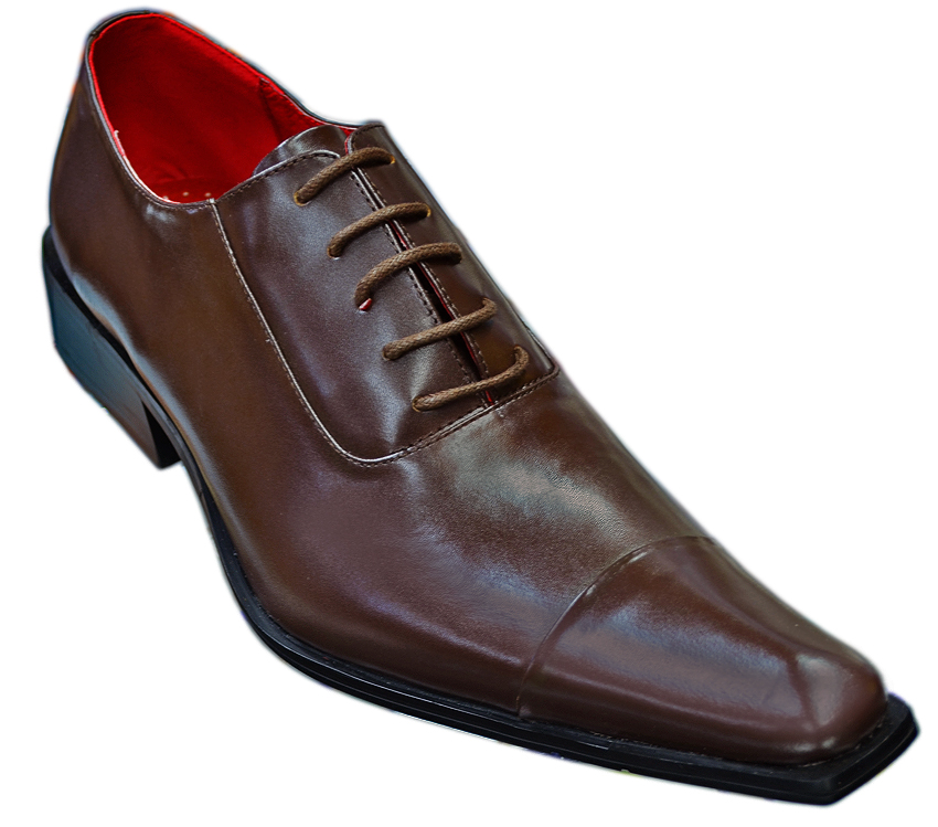 Zota Brown Pointed Toe Leather Shoes 7072 - $74.90 :: Upscale Menswear ...
