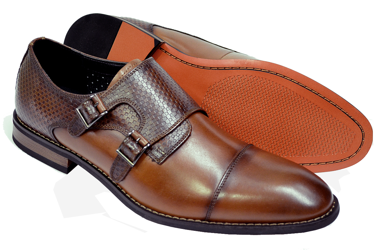 Men La Milano High Top Boot Leather Oxford Cap toe Comfort Lace up B51310 Cognac 