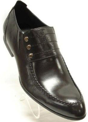 Encore By Fiesso Black Genuine Leather Loafer Shoes FI6554