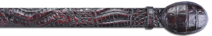Los Altos Black Cherry All-Over Genuine Crocodile Belly Belt C118218