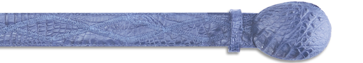 Los Altos Blue Jean All-Over Genuine Crocodile Belt C112914