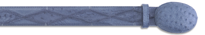 Los Altos Blue Jeans Genuine Ostrich Belt C111514