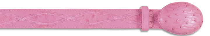 Los Altos Pink All-Over Genuine Ostrich Belt C111525