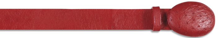 Los Altos Red Genuine Smooth Ostrich Cowboy Belt C110412