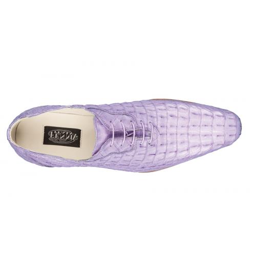 Fennix Italy 3253 Lavender All-Over Genuine  Hornback Crocodile Shoes