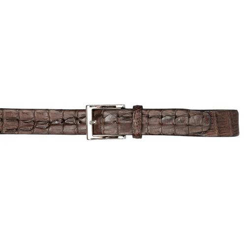 Fennix Chocolate All-Over Genuine Crocodile Hornback Belt